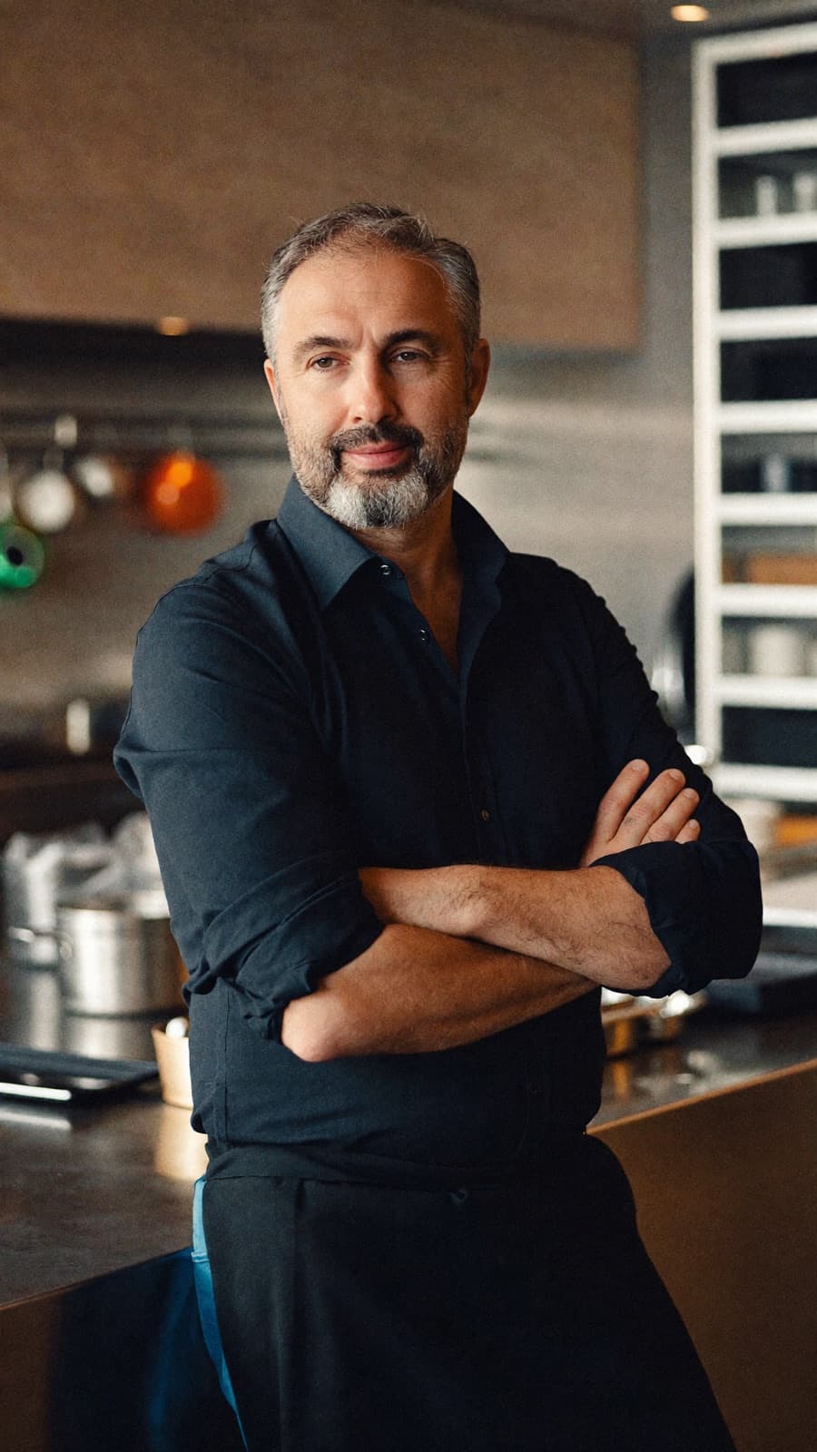 Alex Yanovsky, head coach at The Scaling Engine, in a restaurant kitchen